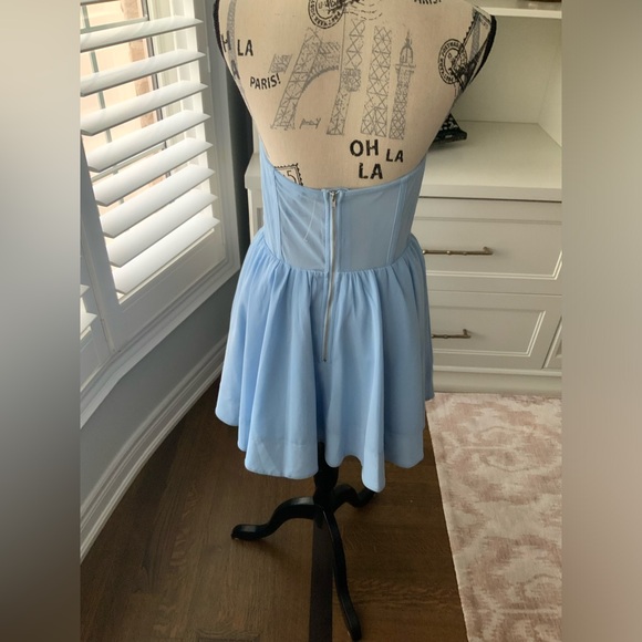 BARDOT Hart Corset Mini Dress Strapless Artic Blue Women’s Size 8 BRAND NEW - Picture 13 of 16